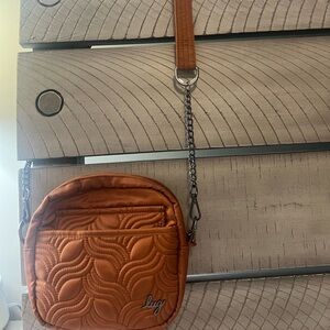 lug Quilted Mini Crossbody Bag in Orange